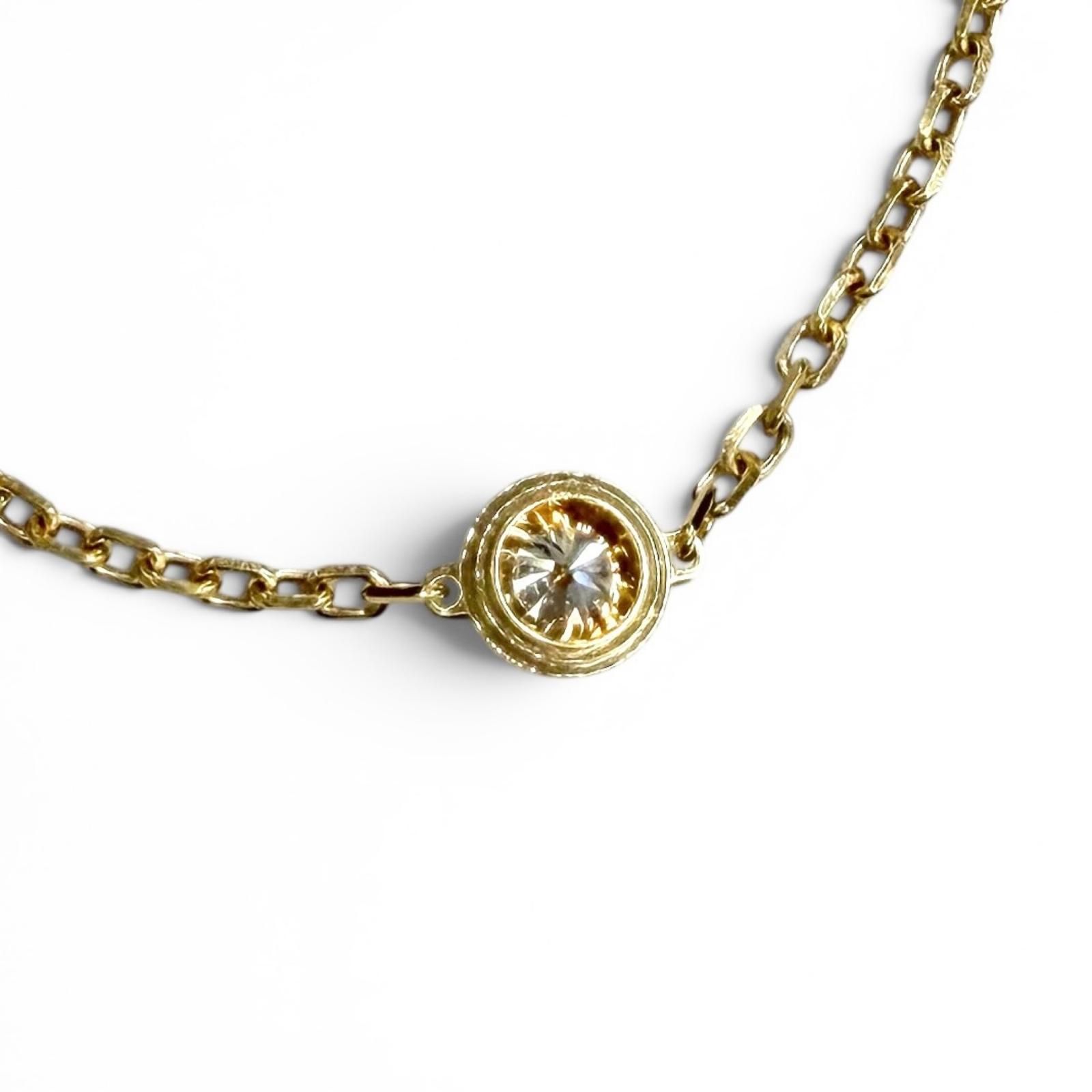 美品☆Cartier カルティエ ダムールLM ダイヤ ブレスレット AU750(YG