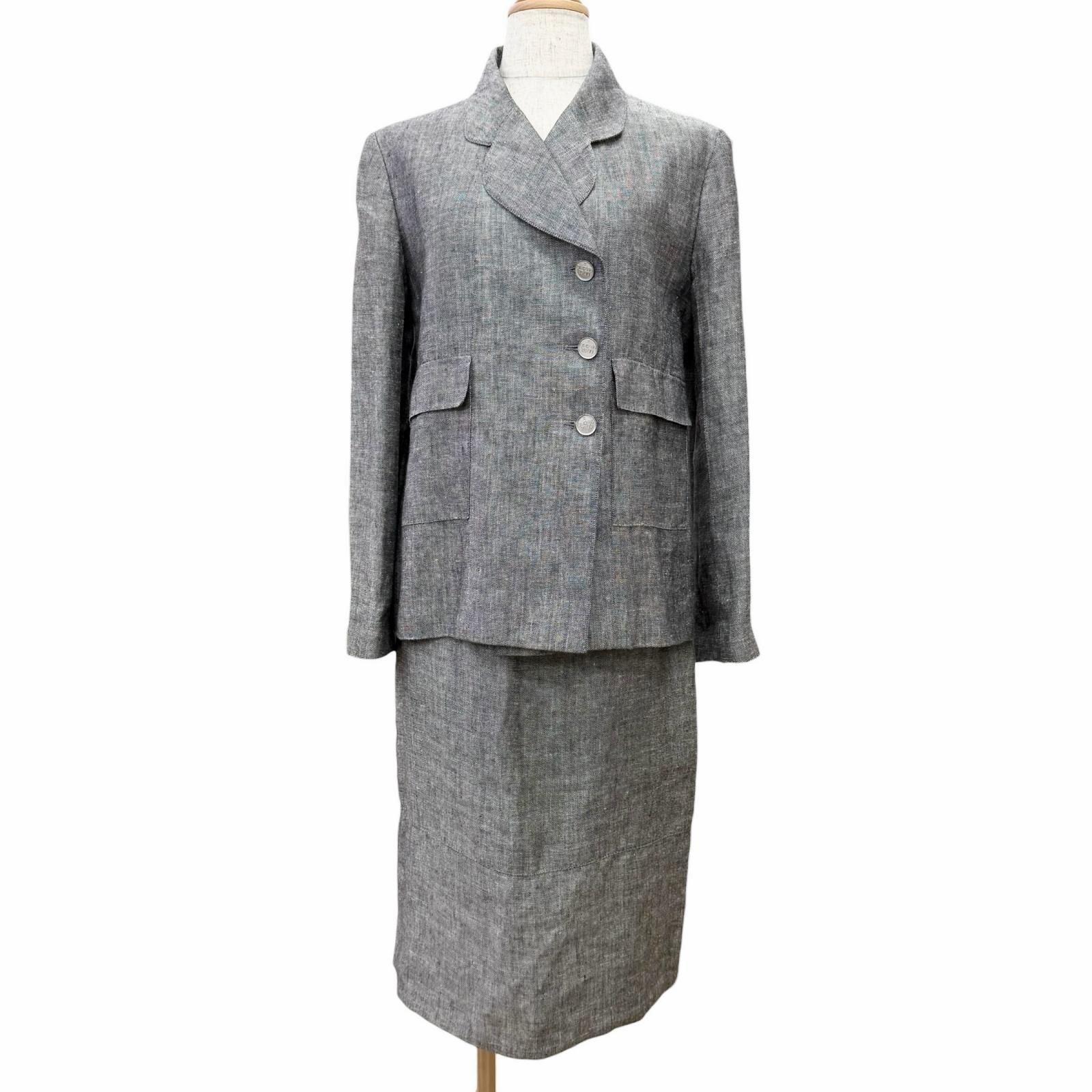 美品△CHANEL シャネル ヴィンテージ 98P P11161 リネン シルク ココ