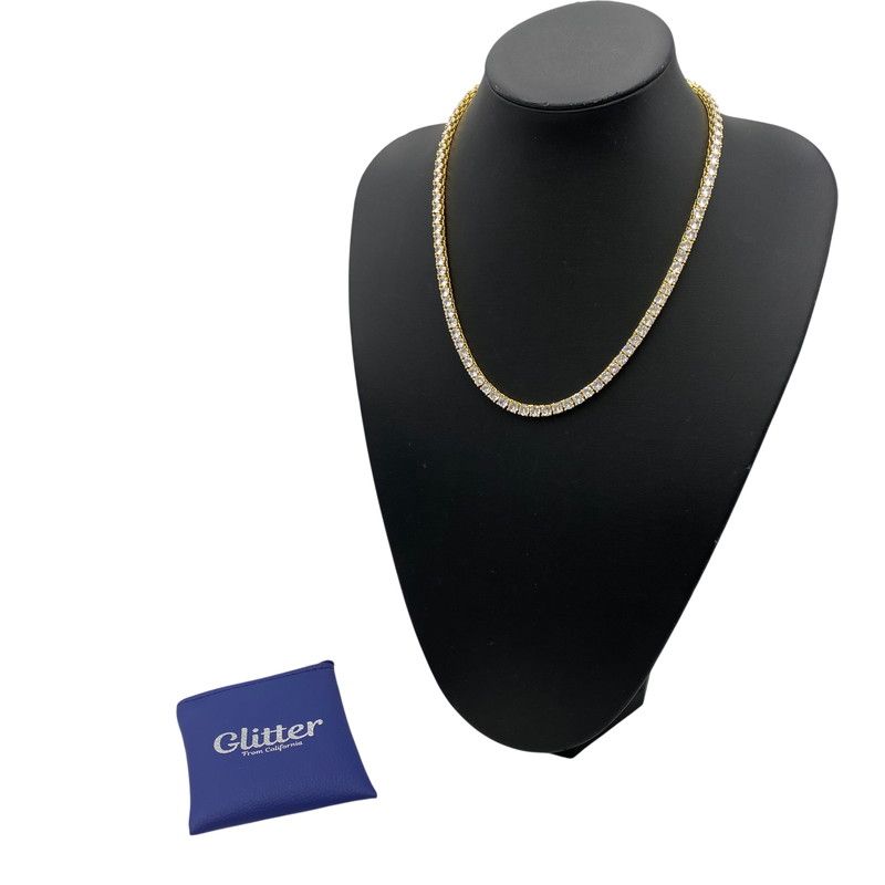 r*5様 Glitter グリッター ネックレス Motif TennisCha 中古品】 GLITTER グリッター TENNIS CHAIN NECKLACE テニス チェーン