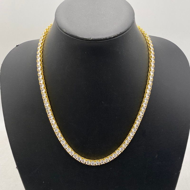 中古品】 GLITTER グリッター TENNIS CHAIN NECKLACE テニス チェーン