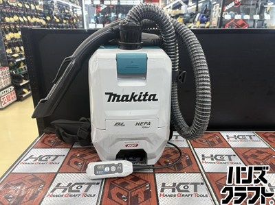■【中古】makita マキタ VC008GZ 充電式背負クリーナー 本体のみ 40Vmax対応 乾式専用 集じん容量：2L【ハンズクラフト宮崎新名爪店】