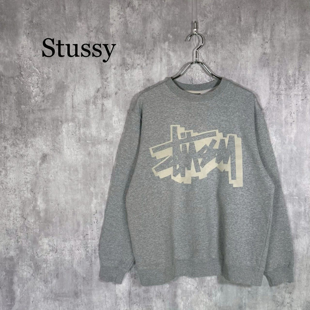 Stussy』ステューシー（L）ステューシー ロゴ クルーネックスウェット 