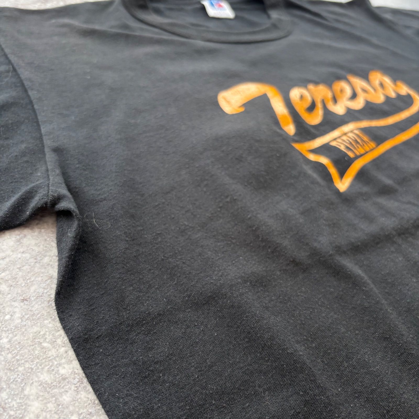 90s ラッセルアスレティック Tシャツ L ブラック 黒 USA製 シングル 