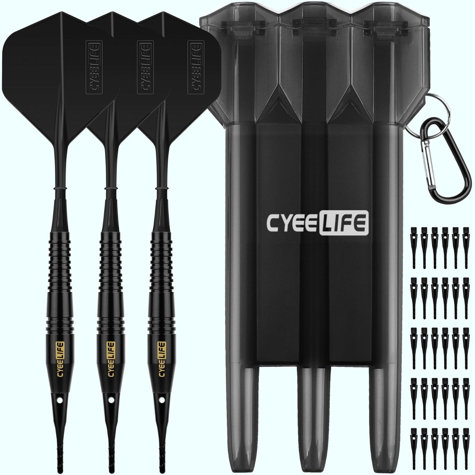 【新品未使用】CULRY SHYLL ブースターセット Darts(Black) tip Soft 純銅のソフトチップダーツセッ 16g CyeeLife