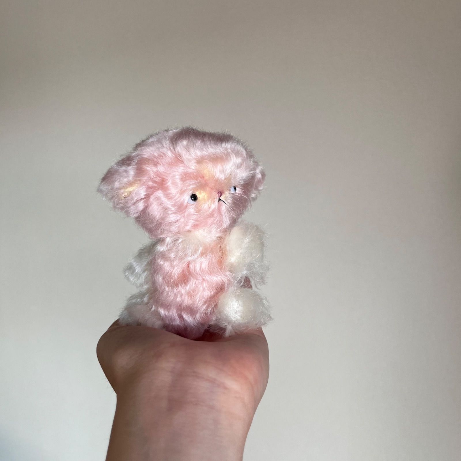 テディベア いちごミルク ピンク 猫 ネコ アーティストベア 玩具 ぬいぐるみ ぼくの、いぬさん ( いちごみるくな子 ) Cora 猫 ねこ ぬいぐるみ 作家