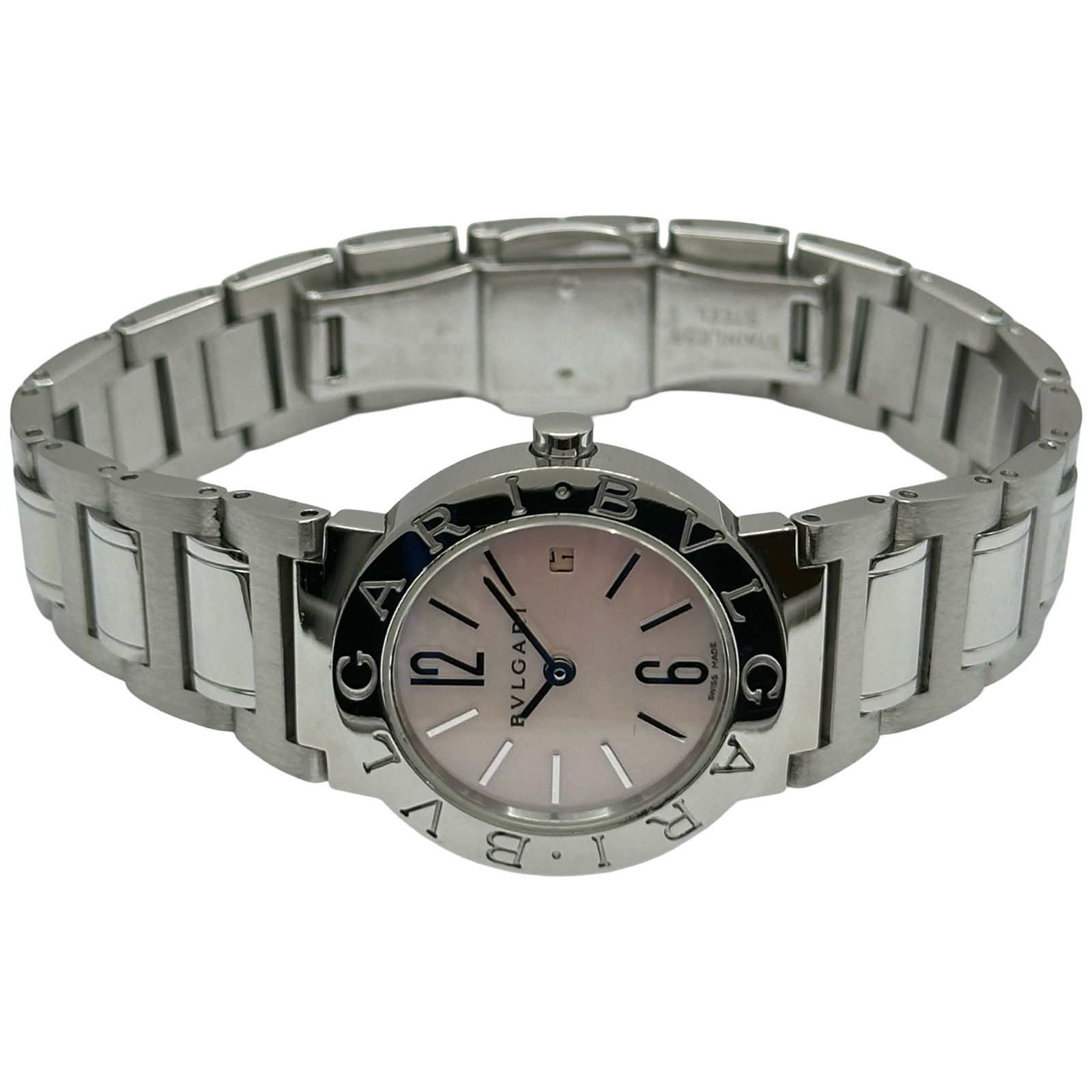ブルガリ BVLGARI ブルガリブルガリ BB26SS ピンクシェル ステンレス 