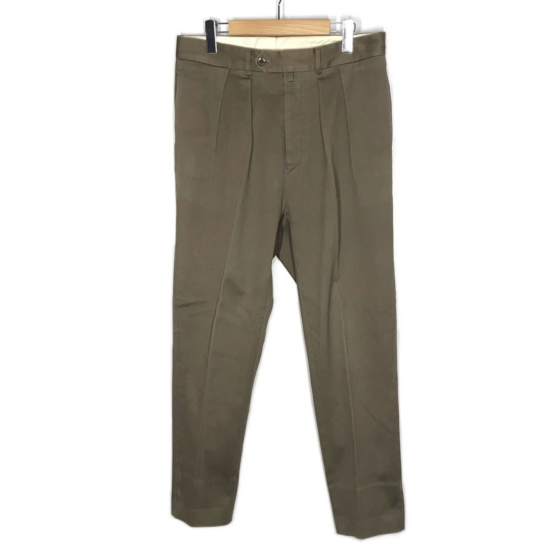 【倉吉店】 中古 NEAT | ニート パンツ タックパンツ カーキ サイズ：48 【107】