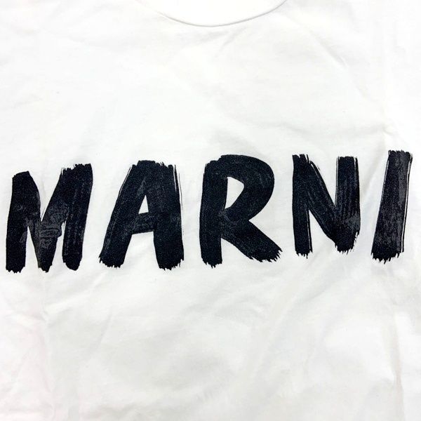 MARNI マルニ 半袖Tシャツ 手書き風 ロゴ プリント THJET49EPH クルー