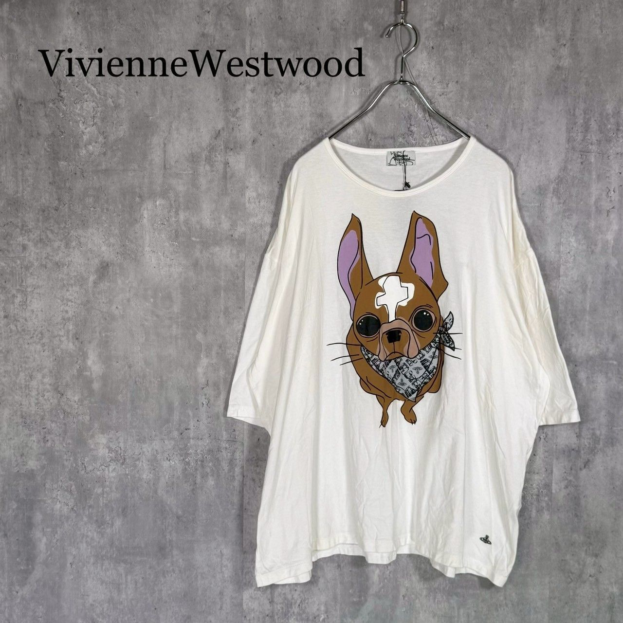 『Vivienne Westwood』ヴィヴィアンウエストウッド（F）バンダナドッグ　Tシャツ　dog tee