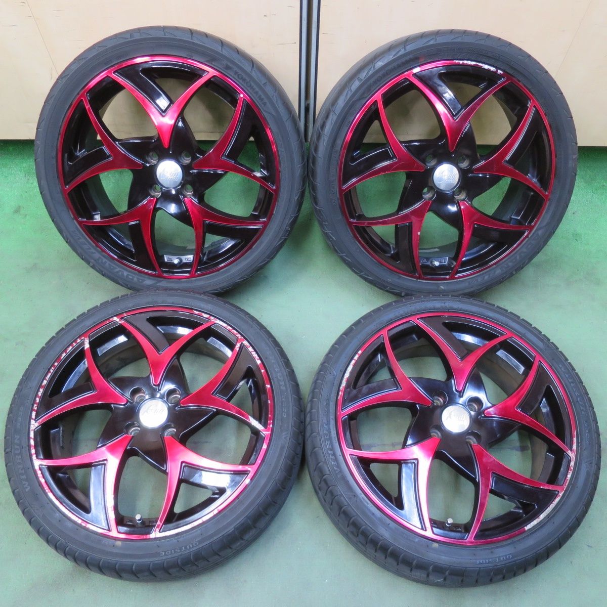 4本価格！23年★Cliff Climb TC-05 205/40R17 ヨコハマ アドバン FLEVA V701 ウィンラン R330 クリフクライム 17インチ PCD100/4H★6053010イノ