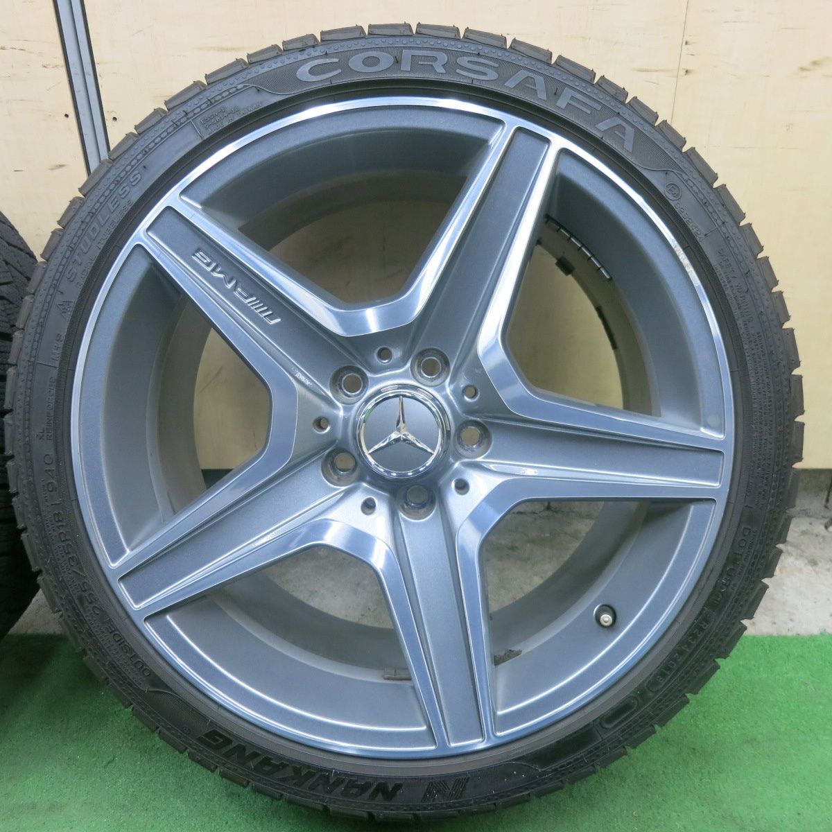バリ溝！9.5分☆ベンツ Cクラス W204 純正 AMG 235/40R18 255/35R18 