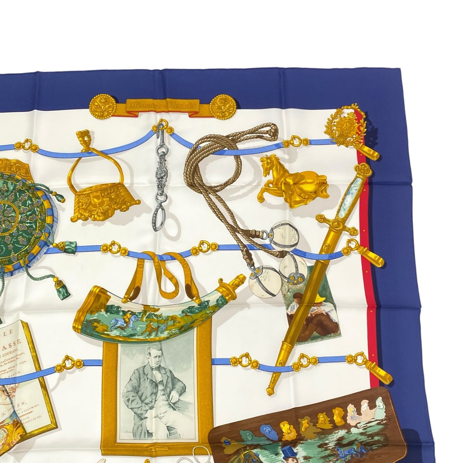 未使用品 HERMES エルメス スカーフ シルク カレ90 Memoire d'Hermes