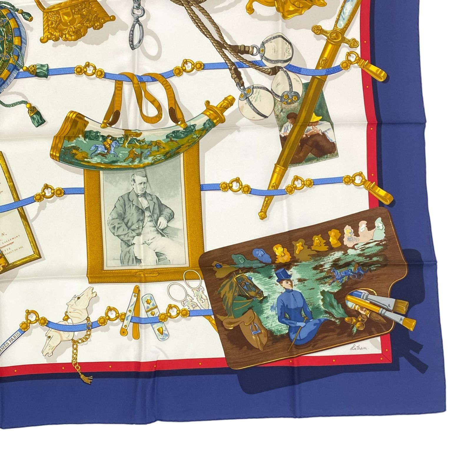 未使用品 HERMES エルメス スカーフ シルク カレ90 Memoire d'Hermes