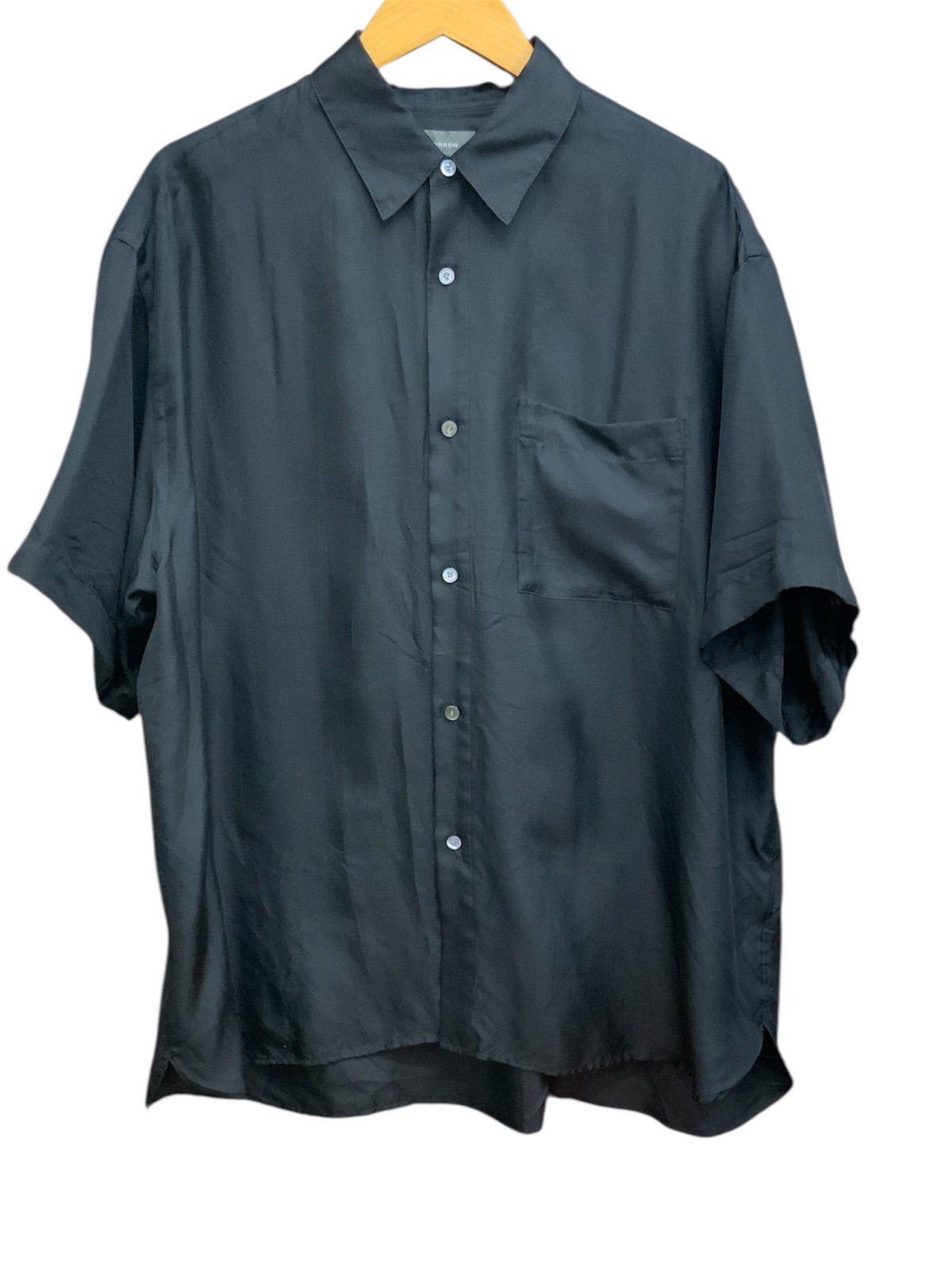 シャツ/ブラウス(半袖/袖なし) WIRROW half sleeve boxi shirt WIRROW ウィロウ SILK HALF SLEEVE SHIRT
