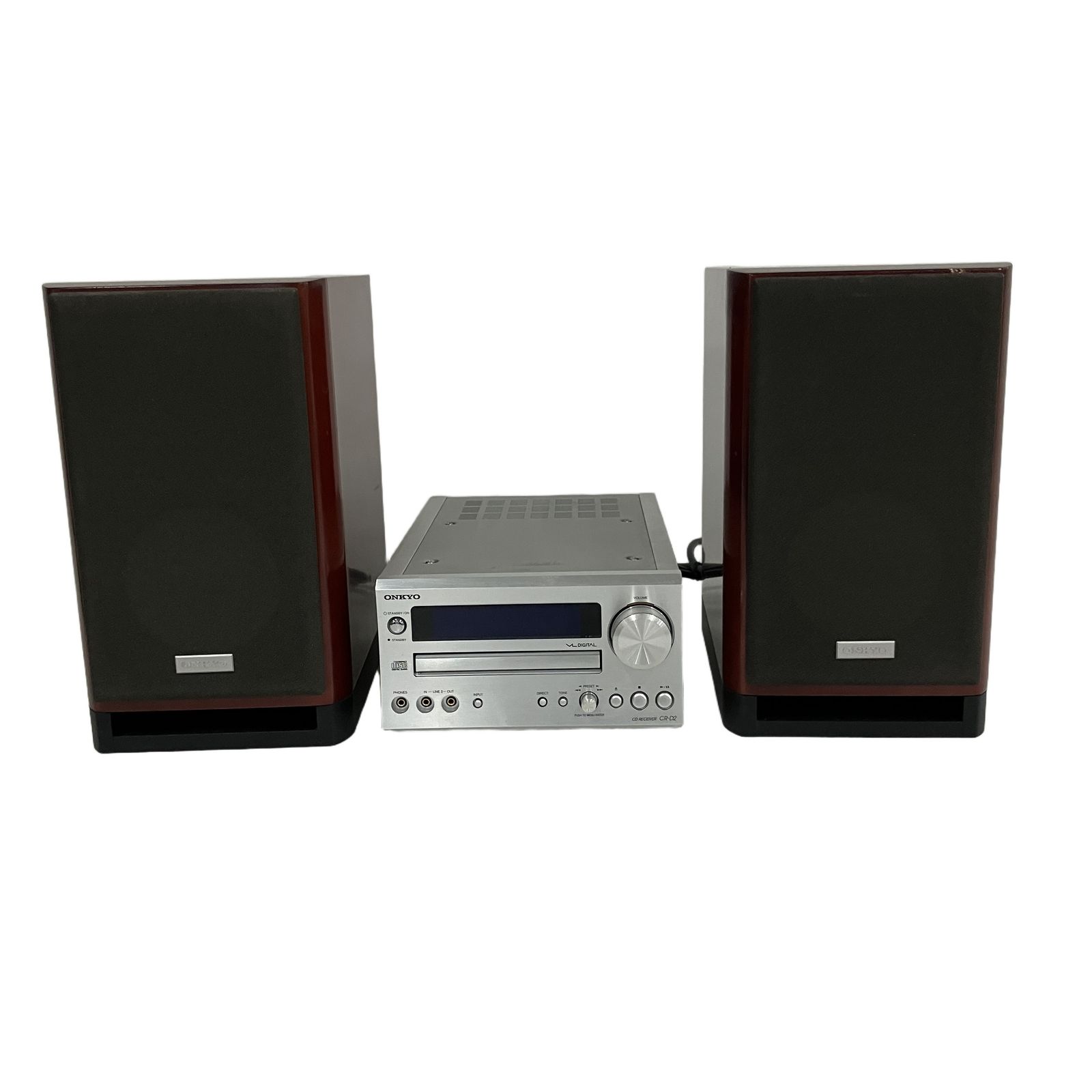 ONKYO CR-D2 CDレシーバー D-152E スピーカー ペア ミニコンポ 音響機材 中古 訳有 B11292887