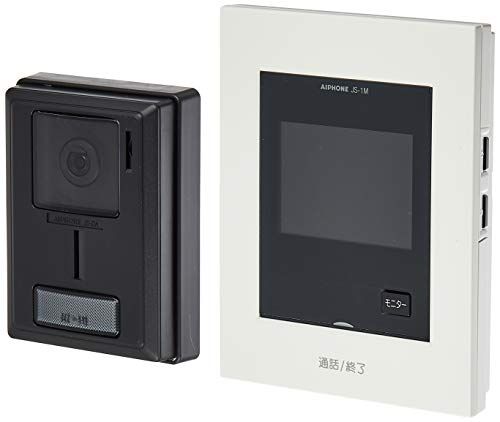 アイホン インターホン ドアホン テレビドアホン カメラ付き玄関子機 モニター付き親機 わかりやすい画面表示 カメラレンズ調整可能 AC電源直結式 JS-12