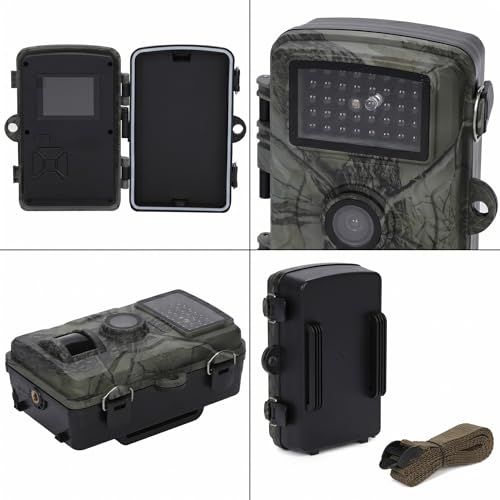 トレイルカメラ 防犯カメラ 屋外 電池式 1080p フルHD 暗視カメラ IP66防水防塵 人感センサー 動体検知 自動録画 監視カメラ 電源不要 配線不要 microSD対応 迷彩 トレイルカメラ 防犯カメラ 屋外 電池式 1080p フルHD 暗視カメラ IP66防水防塵 人感センサー 動体検知 自動録画 監視カメラ 電源不要 配線不要 microSD対応 迷彩