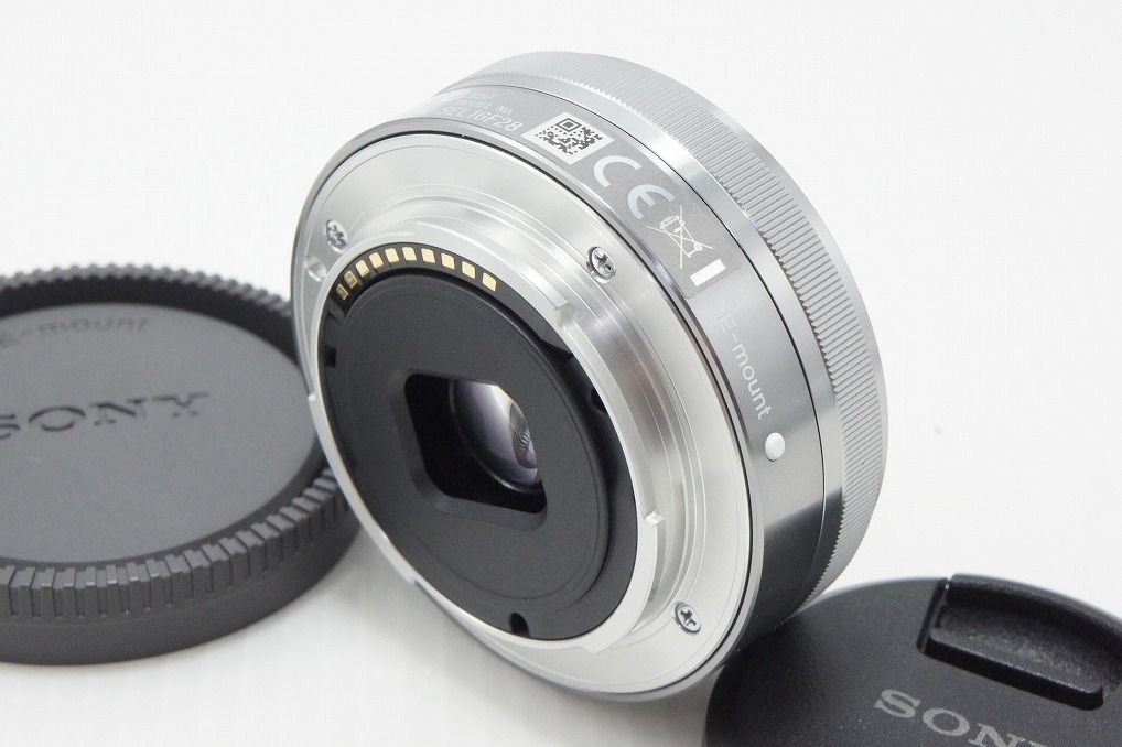 美品 SONY ソニー E 16mm F2.8 SEL16F28 シルバー Eマウント APS-C 単