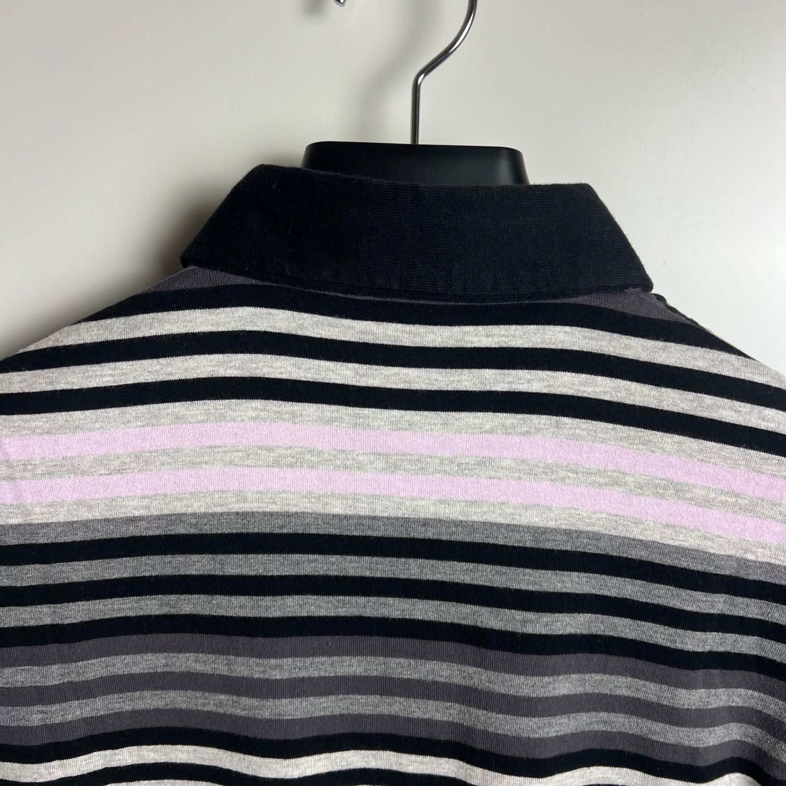 BURBERRY BLACK LABEL 00s y2k archive stripes polo shirts 3 L