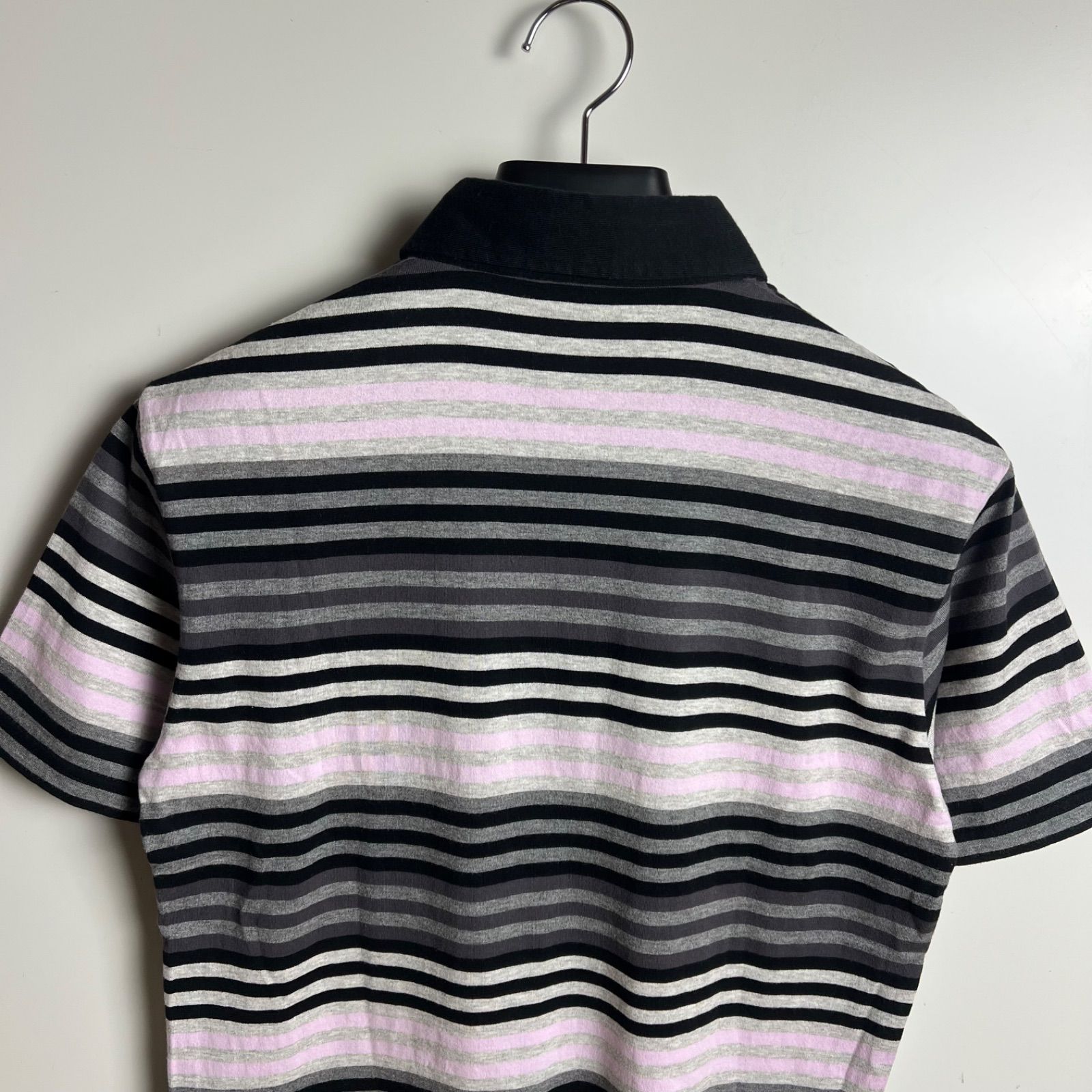 BURBERRY BLACK LABEL 00s y2k archive stripes polo shirts 3 L