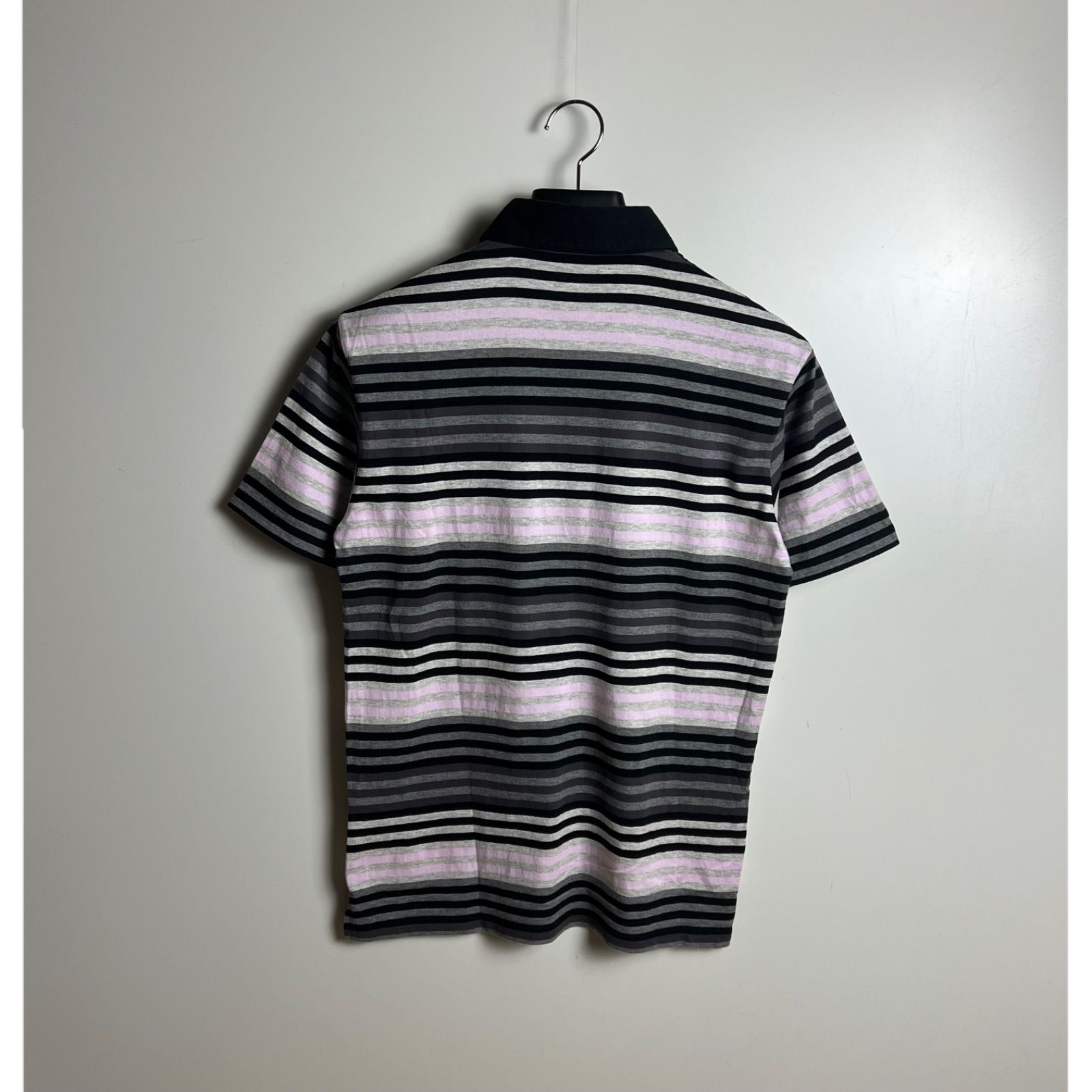 BURBERRY BLACK LABEL 00s y2k archive stripes polo shirts 3 L