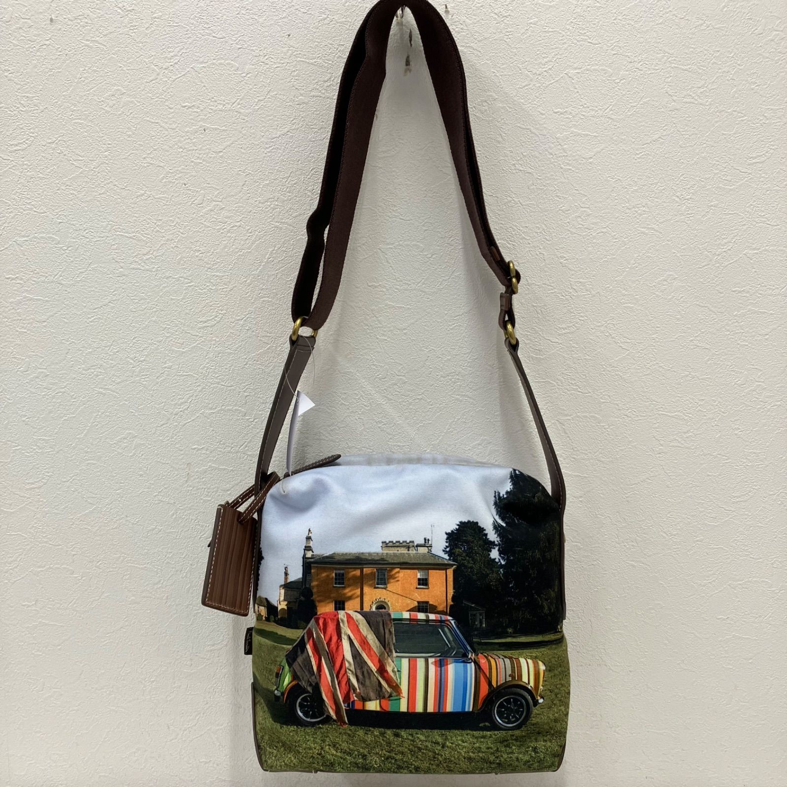 4390 Paul Smith ポールスミス ショルダーバッグ キャンバス レザー 車