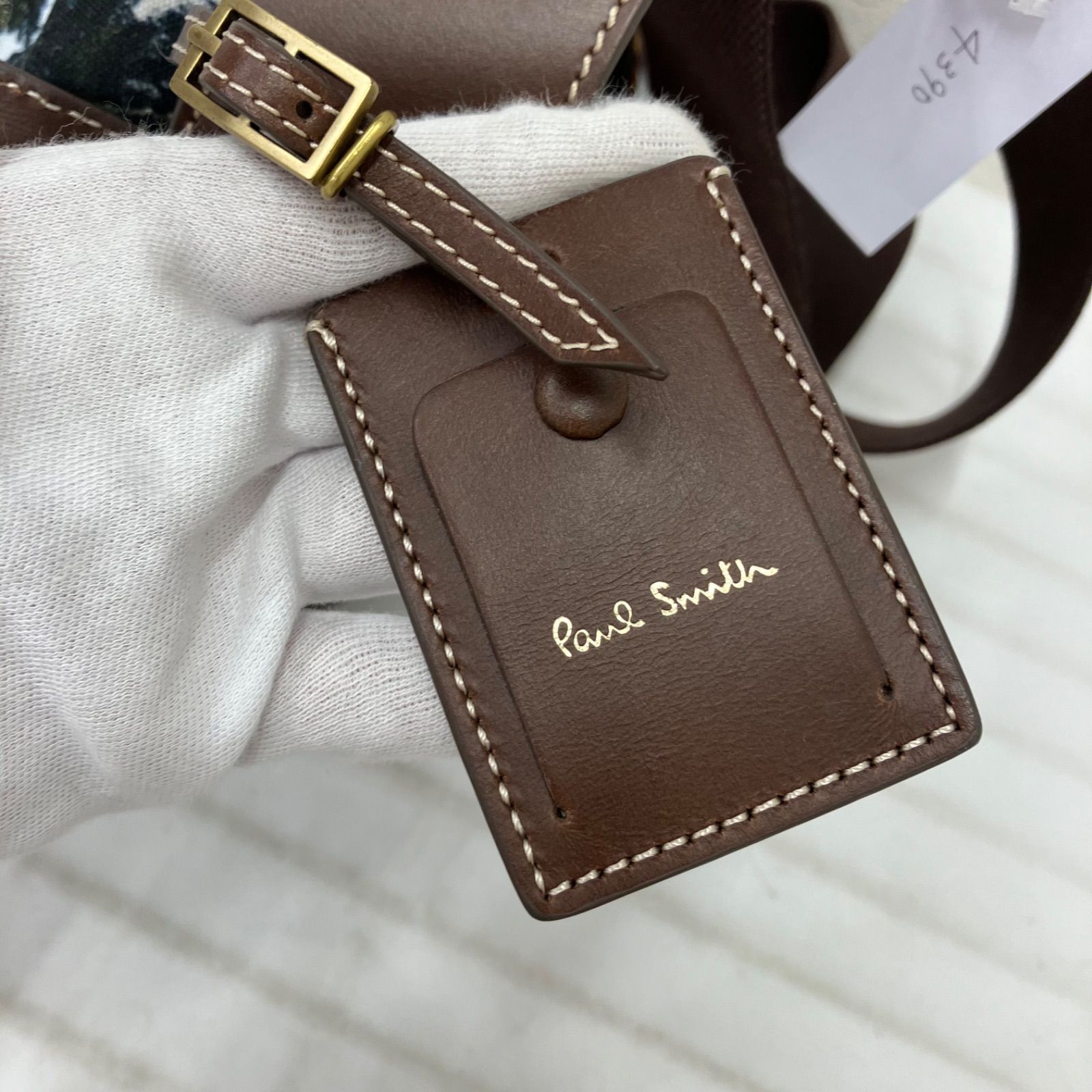 4390 Paul Smith ポールスミス ショルダーバッグ キャンバス レザー 車