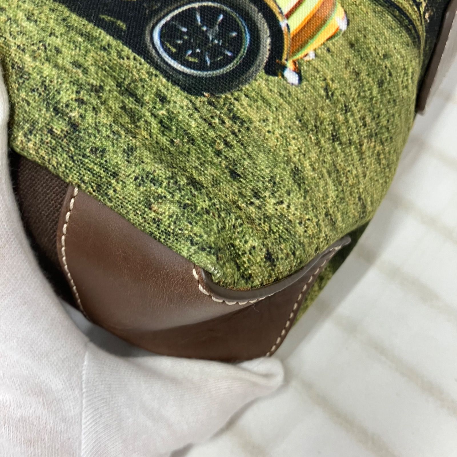4390 Paul Smith ポールスミス ショルダーバッグ キャンバス レザー 車 