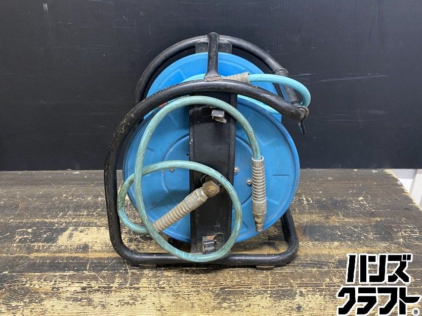 ●【送料無料】【中古品】フジマック 型式不明 エアーホースリール エアホースドラム 20m 【ハンズクラフト久留米上津BP店】