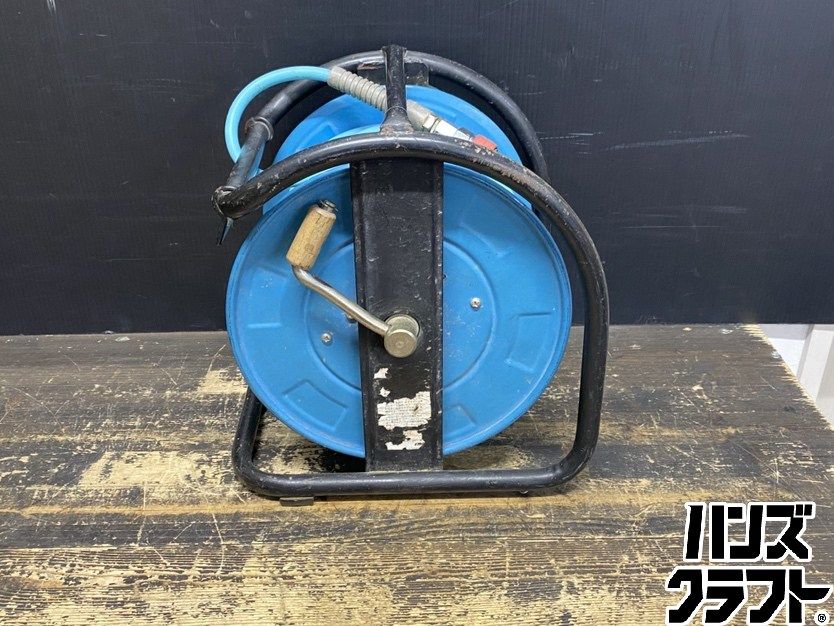 ●【送料無料】【中古品】フジマック 型式不明 エアーホースリール エアホースドラム 20m 【ハンズクラフト久留米上津BP店】