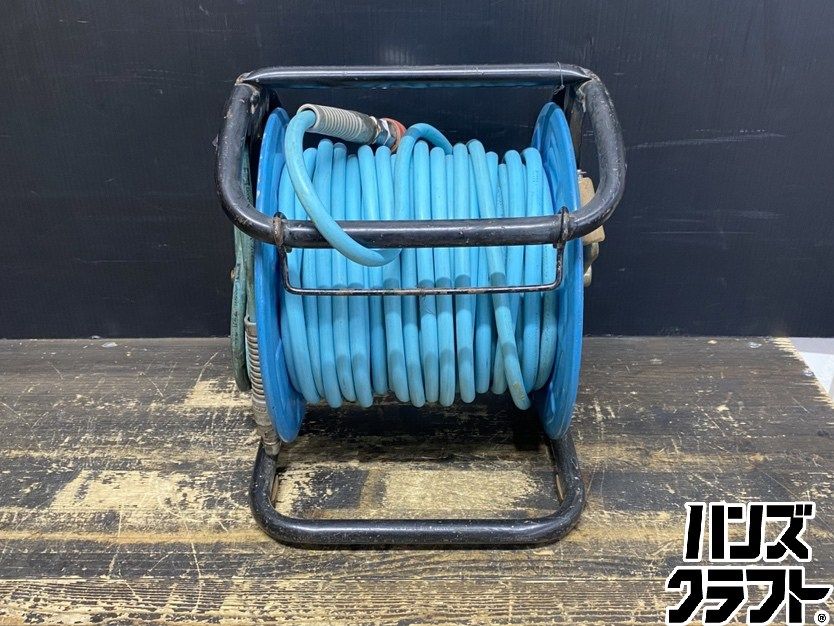 ●【送料無料】【中古品】フジマック 型式不明 エアーホースリール エアホースドラム 20m 【ハンズクラフト久留米上津BP店】