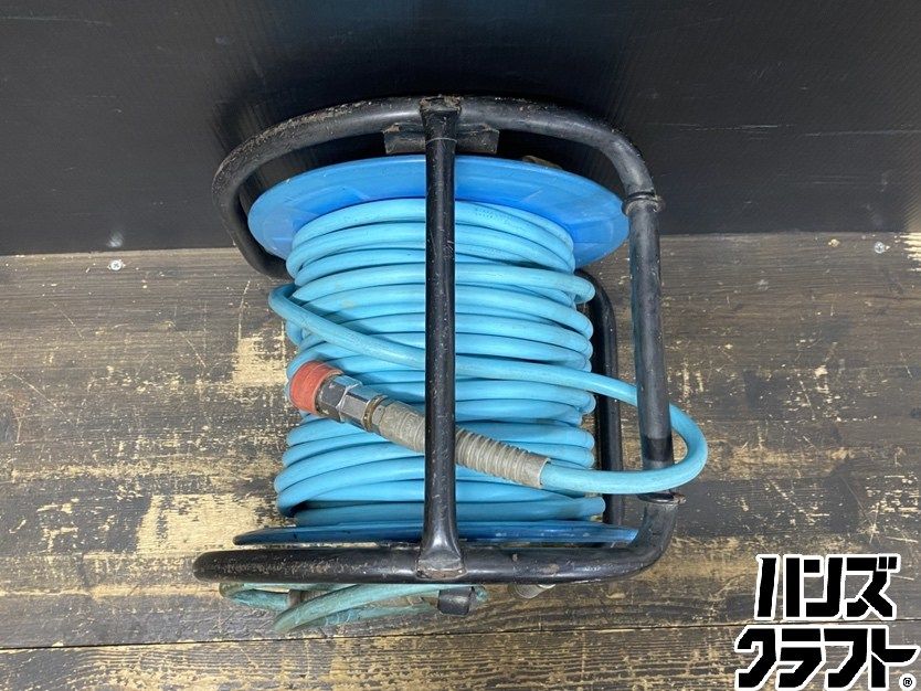 ●【送料無料】【中古品】フジマック 型式不明 エアーホースリール エアホースドラム 20m 【ハンズクラフト久留米上津BP店】