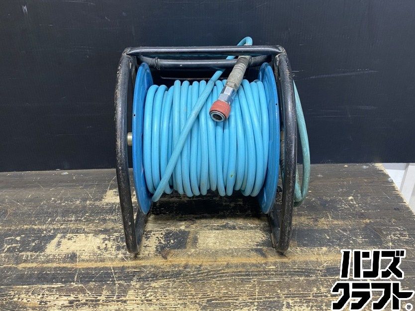 ●【送料無料】【中古品】フジマック 型式不明 エアーホースリール エアホースドラム 20m 【ハンズクラフト久留米上津BP店】