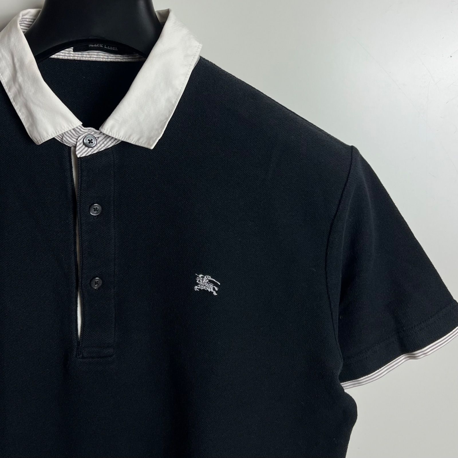 BURBERRY BLACK LABEL 00s y2k archive BLK polo shirts 3 L 
