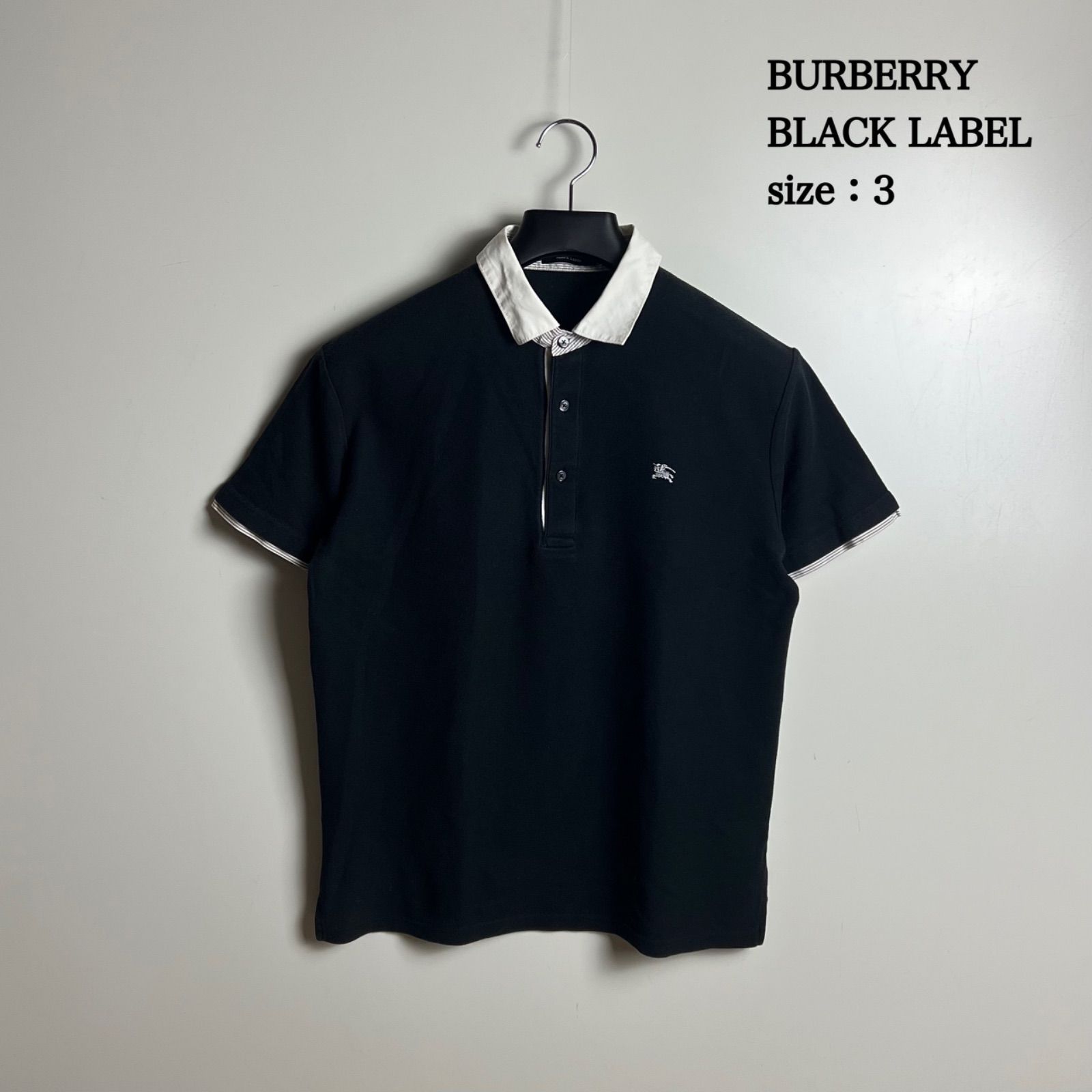 BURBERRY BLACK LABEL 00s y2k archive BLK polo shirts 3 L