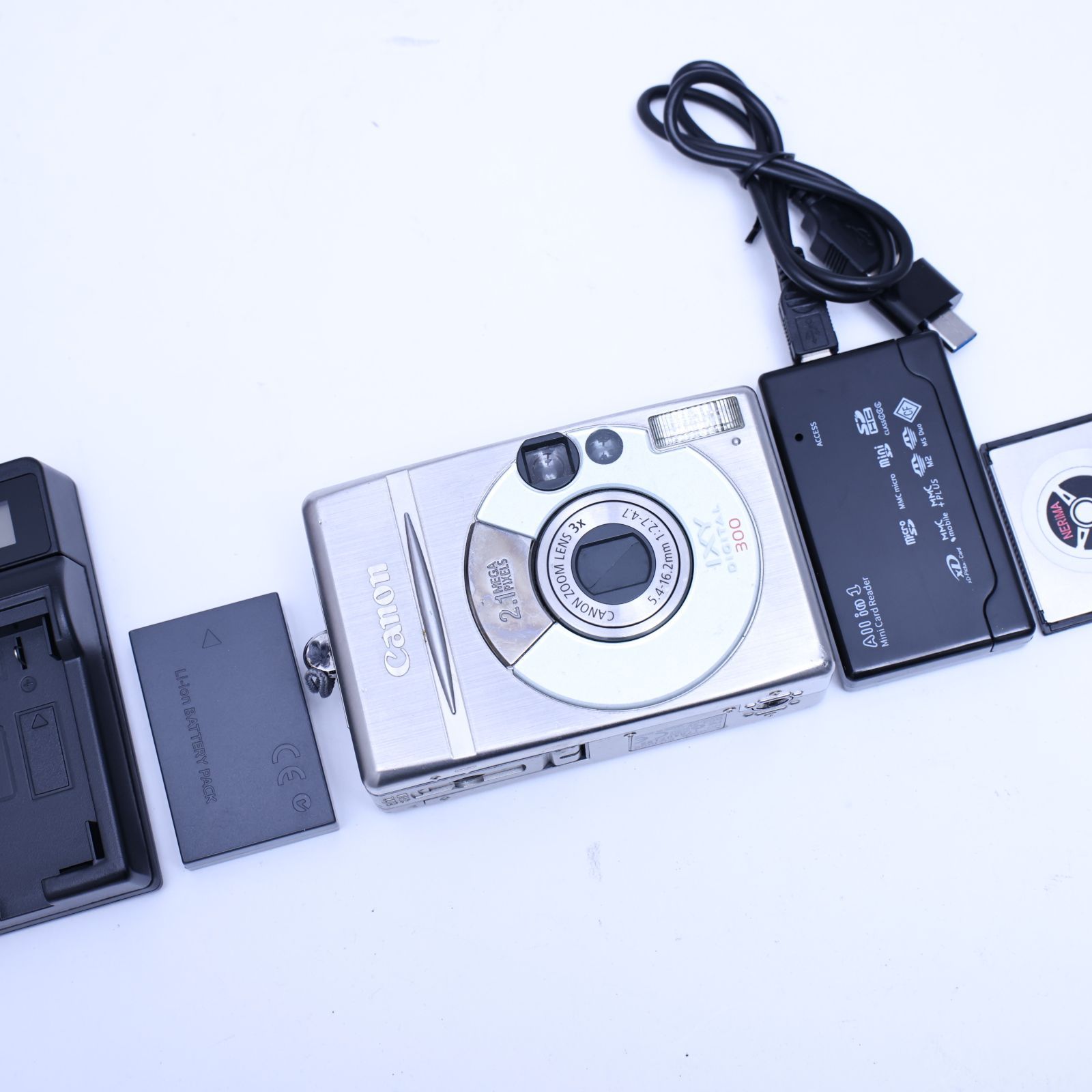 スマホ転送可 デジタルカメラ Canon IXY Digital300 コンデジ CFカード