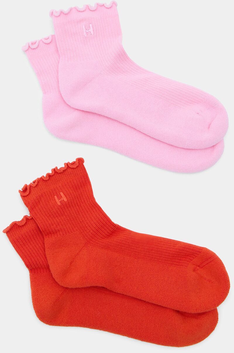 ハーフデイズ メンズ アンダーウェア 靴下 フリル Halfdays Ruffle Crew Socks 2 Pack SpritzBisou
