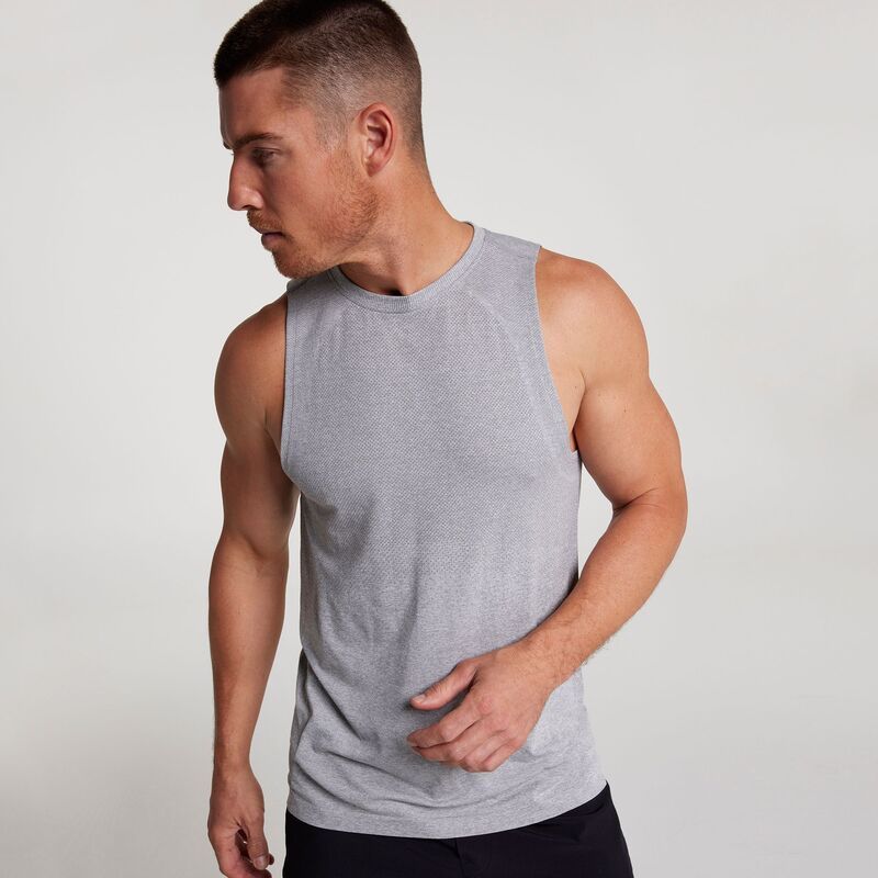 ヴァースト メンズ トップス タンクトップ VRST Mens Circuit Seamlesspace Dye Tank Silver ShadowPure White ホワイト