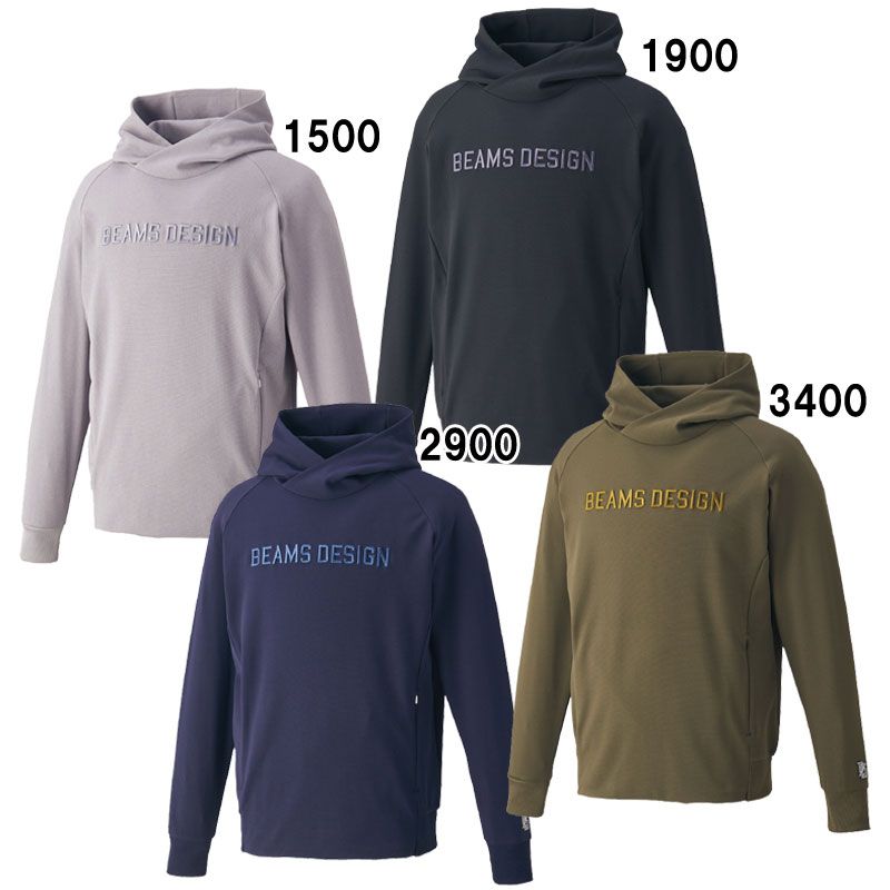 ゼット ZETT ZETT by BEAMS DESIGN スウェットパーカー 野球 ウェア スウェット 25AW(BOS75004)、2900(ネイビー)