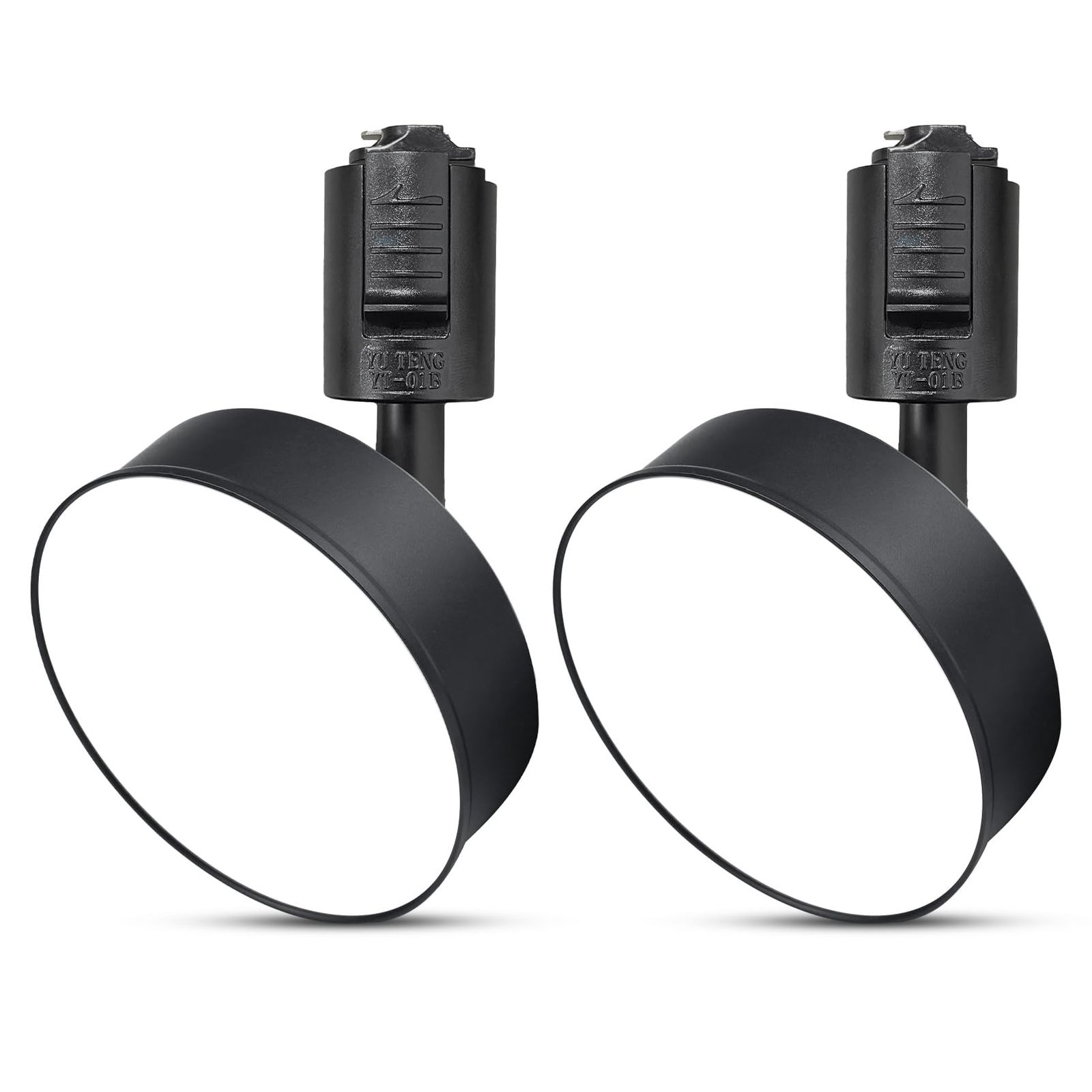 ダクトレール用スポットライト LED 120W相当 ダクトレール用照明器具 1400LM 高輝度 角度調節可能 取付け簡単 電球不要 照明器具 天井照明 おしゃれ 12W 玄関 キッチン リビング(ブラック・電球色・2個セット)