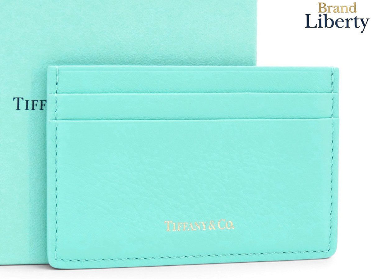 美品 TIFFANY&Co. ティファニー レザー カード入れ パスケース ティファニーブルー 箱・保存袋付き イタリア製 レディース 新古品】ティファニー TIFFANY&Co. レザー カードケース パスケース