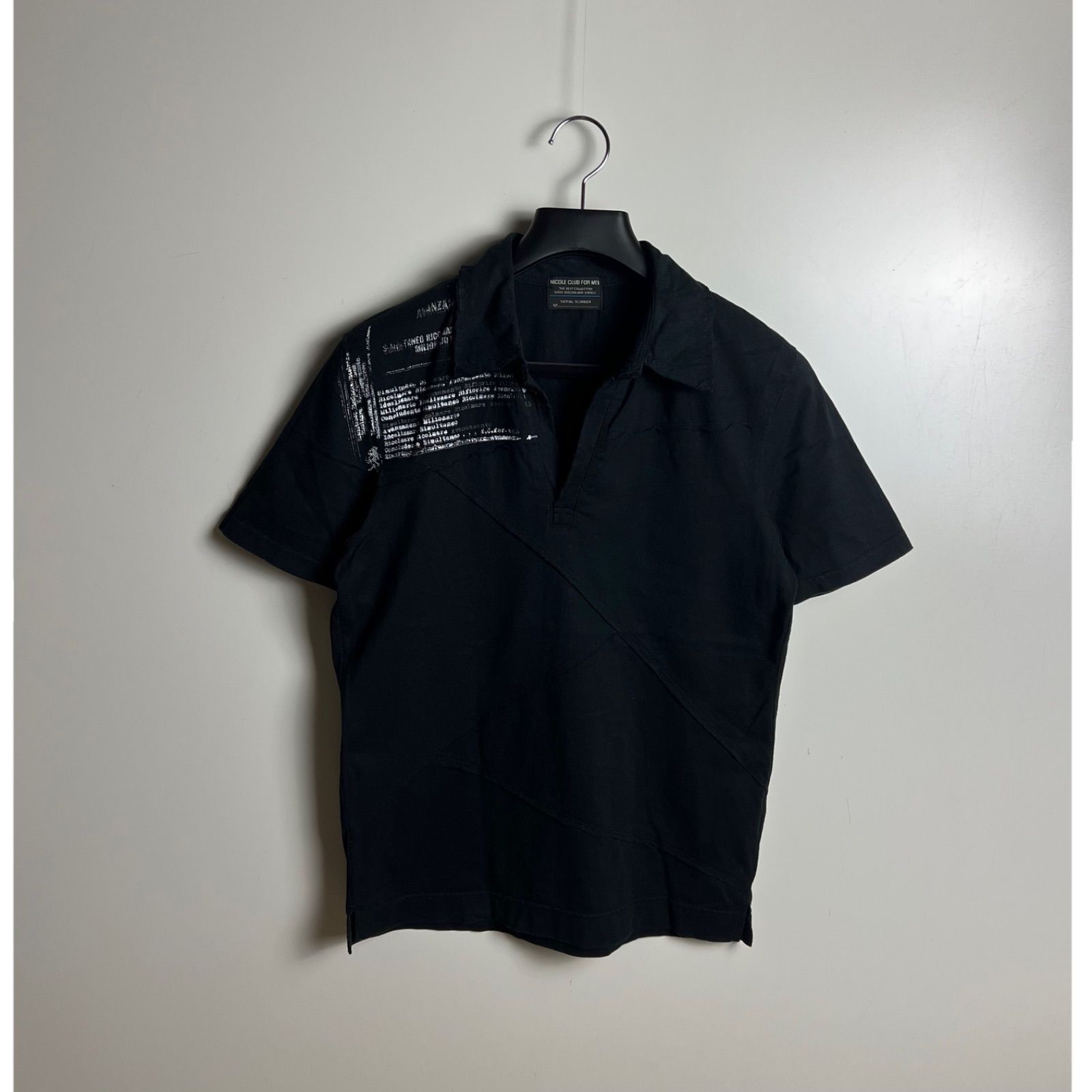 NICOLE CLUB FOR MEN y2k archive cutting polo shirts 46 M ニコル
