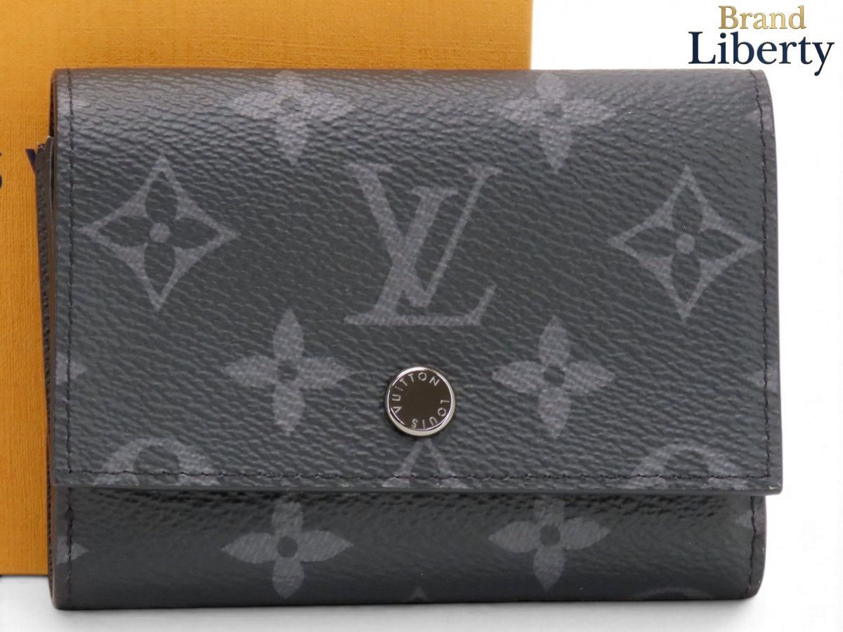 【未使用】ルイヴィトン LOUIS VUITTON モノグラム エクリプス ヴィクター ウォレット 三つ折り財布 コンパクト財布 ブラック M12598