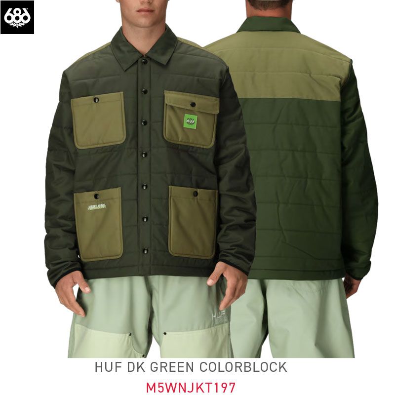 Lサイズのみ スノーウェア ジャケット メンズ 25-26 686 x Huf Puffer Insulated Jacket スノーボード スキー スノボ HUF PUFFER INS JK HGCB M5WNJKT197
