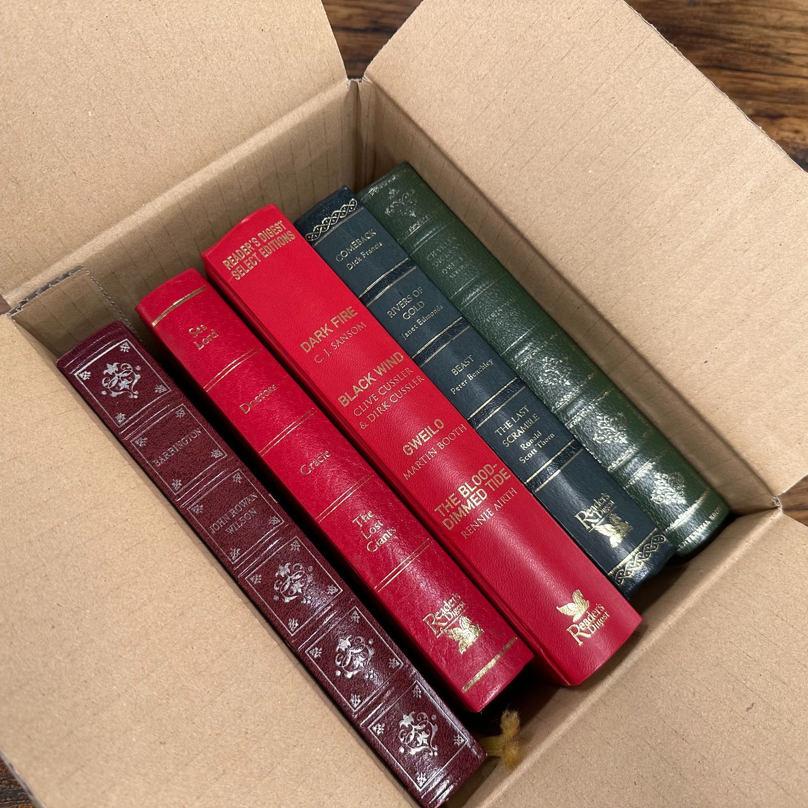 赤緑ミックス・5冊】洋書 ヴィンテージ 古書 インテリア 撮影小物