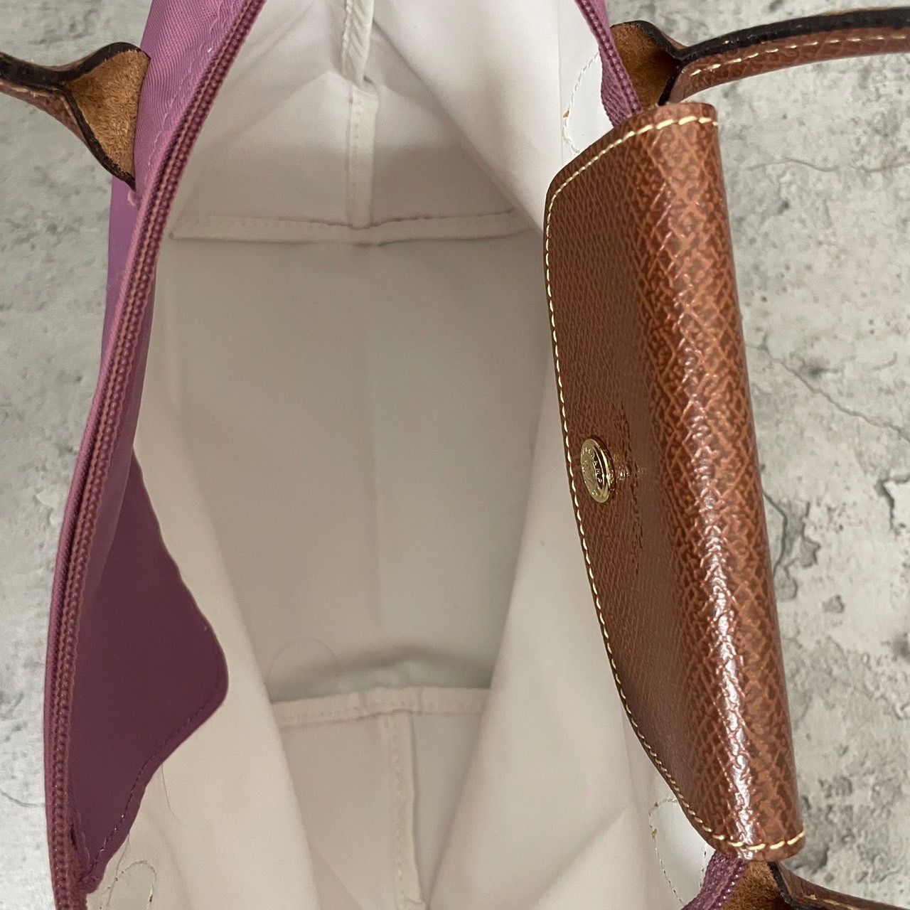 美品 Longchamp ロンシャン ハンドバッグ プリアージュ 折り畳み エコ 
