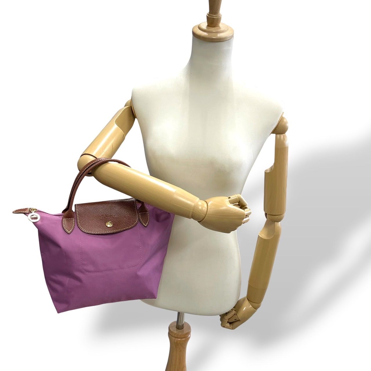 美品 Longchamp ロンシャン ハンドバッグ プリアージュ 折り畳み エコ 