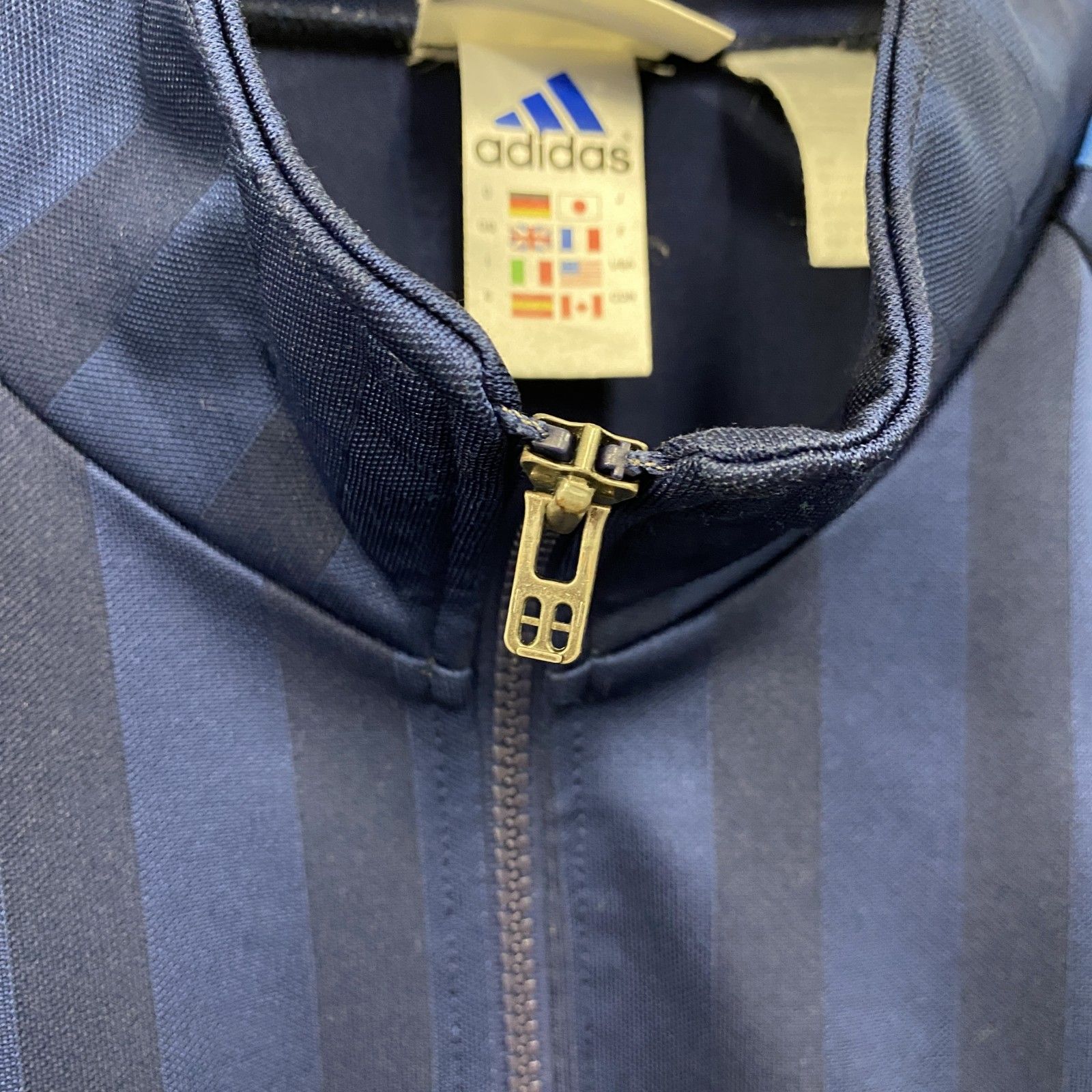 adidas アディダス トラックジャケット/ジャージ 紺 ネイビー Oサイズ 