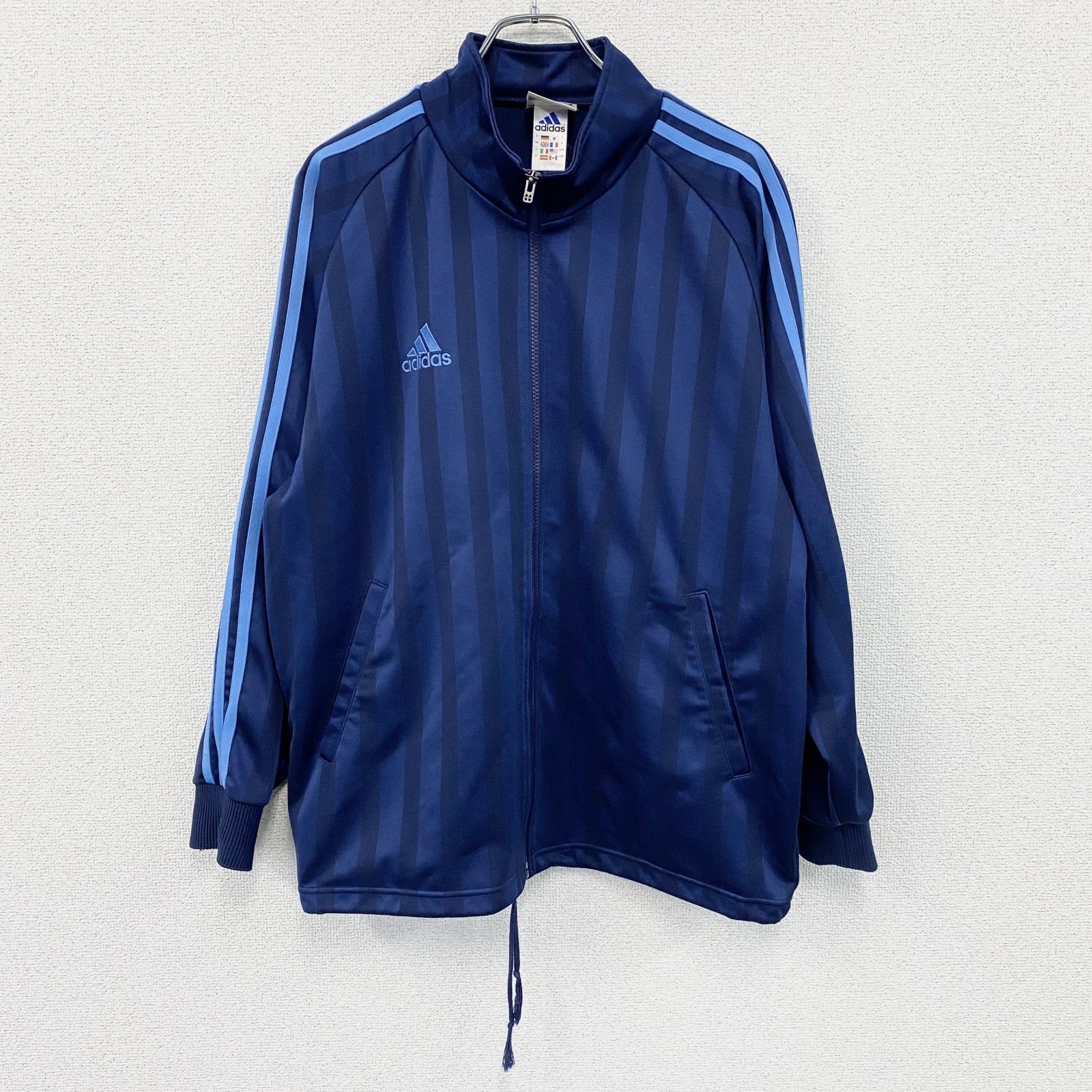 adidas アディダス トラックジャケット/ジャージ 紺 ネイビー Oサイズ