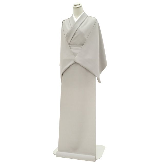 新品】 江戸小紋 着物 着尺 反物 正絹 淡グレー 大小霰 丹後ちりめん